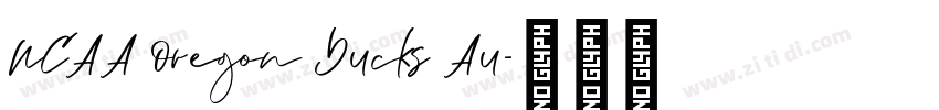 NCAA Oregon Ducks Au字体转换